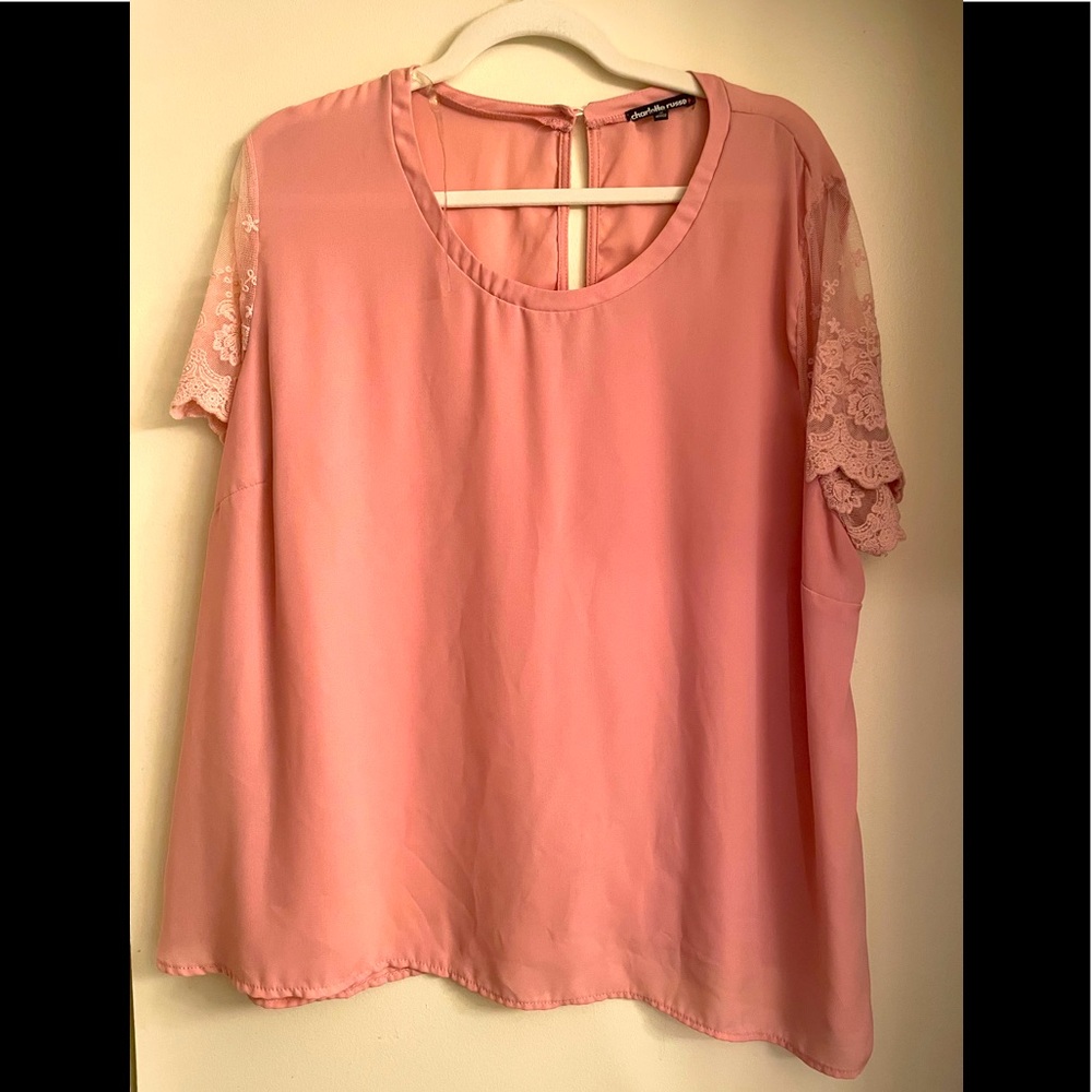 Charlotte Russe Lace Sleeve Blouse